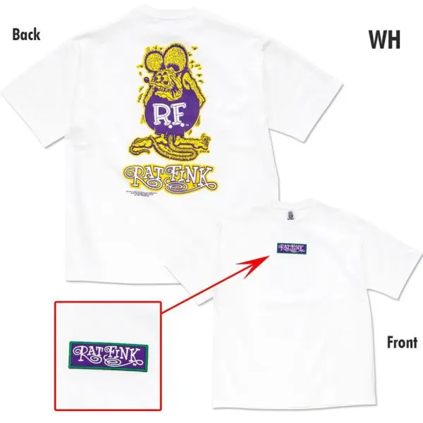 RITKF-097] Rat Fink Rectangle パッチ Tシャツ :: ORIONACE