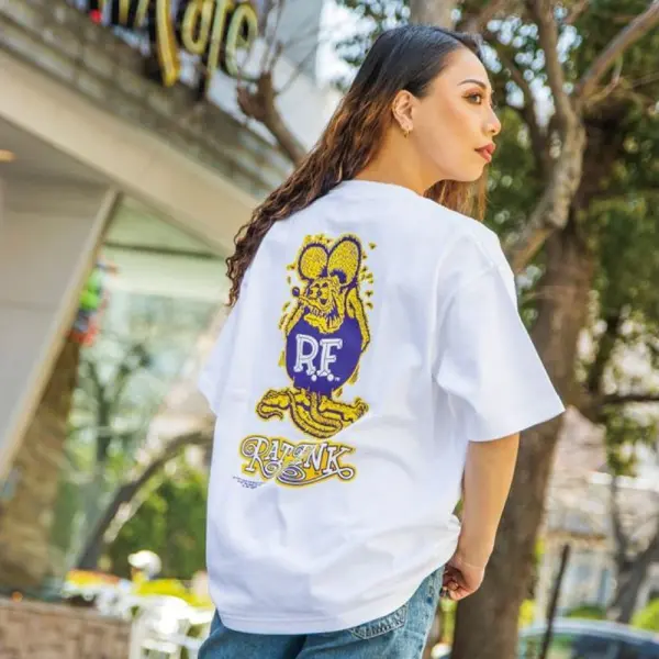 30%OFF ラットフィンク Rat Fink Rectangle パッチ Tシャツ RITKF-097] Rat Fink Rectangle パッチ Tシャツ :: ORIONACE